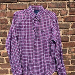 Facconable Size XL Mens Plaid Button Down Shirt Dress or Casual 100% Cotton